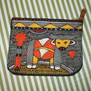 Kaross Embroidered Pouch Bag